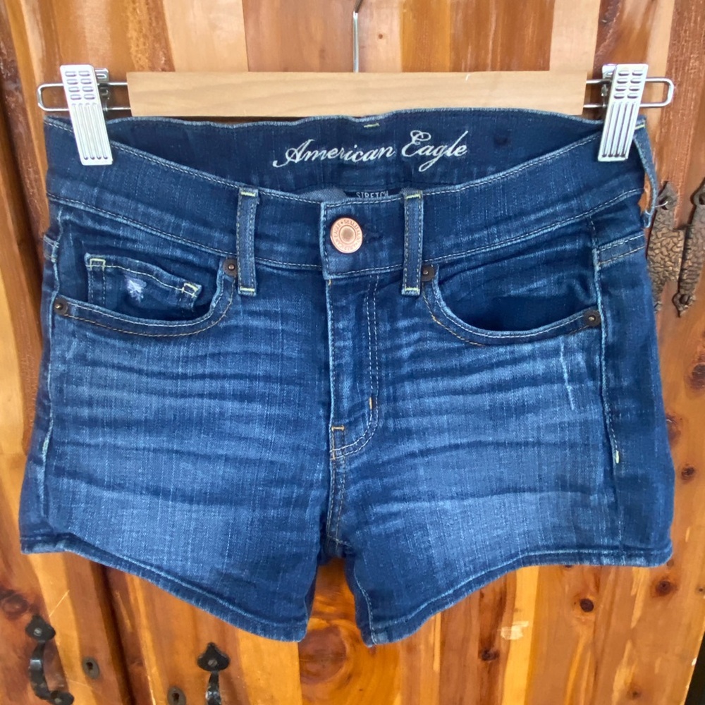 American Eagle Outfitters Dark Blue Jean Shorts